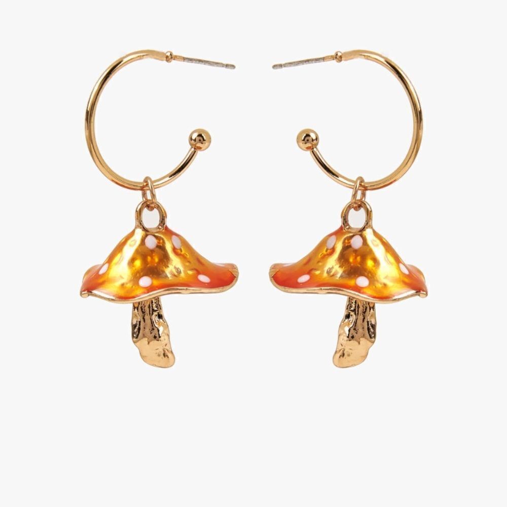 Mushroom hoop earrings A5
